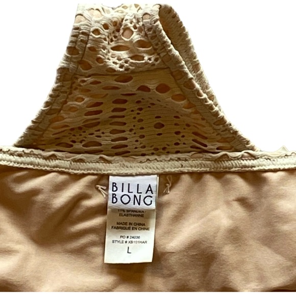 Billabong Lace Tassels Cream Size L Bikini Great  Condition! Bottoms L Top S. - Picture 5 of 11